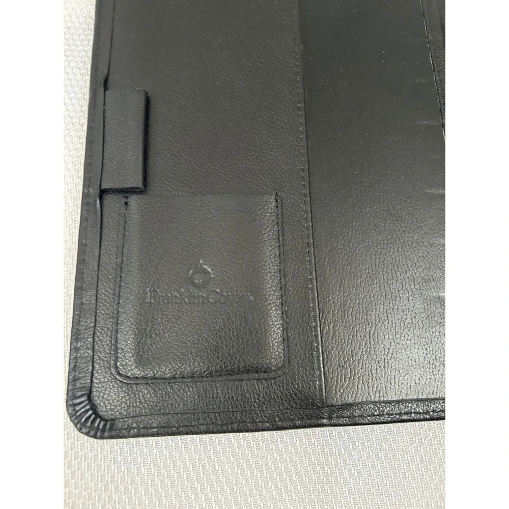 FranklinCovey Planner Binder 7.5x9.5 Black Leather 7-Ring Organizer Unisex